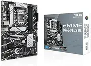 ASUS Prime B760-PLUS D4 Intel (13th and 12th Gen)LGA 1700 ATX motherboard PCIe 5.0,3xPCIe 4.0 M.2 slots,DDR4,2.5Gb LAN,DisplayPort,USB 3.2 Gen 2x2 Type-C,front USB 3.2 Gen 1 Type-C,Thunderbolt (USB4®)