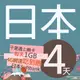 千里通日本上網卡4日 無限上網吃到飽 每日1GB超過降速