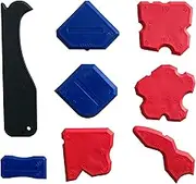 Silicone Sealant Finishing Tools - Silicone Smoothing Caulking Profile Line Joint Corner Tool with Caulk Remover Tool, Sealant Smoother Profiler Former Applicator Edger, 8 Piece