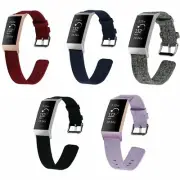 Canvas Woven Replacement Fitbit Charge 3 Charge4 Watch Band Bracelet Wrist Strap