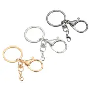 1Set Lobster Clasp Keychains Swivel Clasps Keyring Hook Clip Buckles, Multicolor