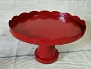 Red or White Heart Cake Stand Metal New, 9"x5" Valentine Day, Birthday