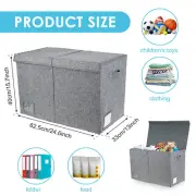 Toy Storage Box 80 L Foldable Toy Storage Chest Bin with Lid Large jekyH