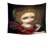 Holiday Candy Cane Angel Tapestry