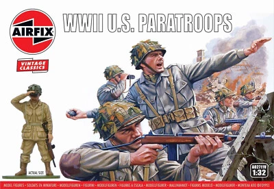 Airfix A02711V WW2 US Paratroops 14 Figures Plastic Model Kit 1:32 Scale Boxed