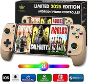 MAJESTECH (UPGRADED 2025 Phone Game Controller For iPhone/Android, RGB Hall Joystick, Mechanical Trigger, Xbox Cloud/PS Remote Play/Steam/Call of Duty/Roblox Wireless Bluetooth Mobile Gaming Gamepad
