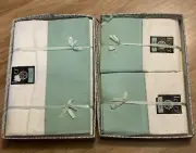 Vintage Ivory Brand Bed Sheet Pillow Cases Gift Set NOS Flat 81" X 99" Unused