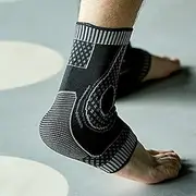 2Pcs Sports Compression Ankle Brace Sock Elastic Foot Sleeve Support for Join Pain Recovery Plantar Fasciitis Running Jogging (Size : S)