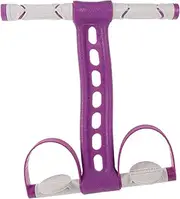Totority Yoga Resistance Band with Foot Pedal Portable Pulling Rope for Home Exercises High Elastic Workout Bands for All Ages for Yoga Fitness Sit Ups Purple