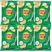 Lay's Sour Cream and Onion Potato Chips, 7.75 Ounce (6 Bags)