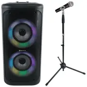 Rockville Go Party 6 Karaoke Machine System LED Party Speaker w/Mic+Tablet Stand