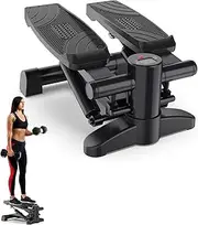 Mini Stepper Exercise Machine Under Desk, Stepper Machine 300LB Weight Limit,Exercise Step,Mini at Home Stair Stepper No Nise,2 MM Thickness Steel Step Machine Hydraulic New with LCD Monitor
