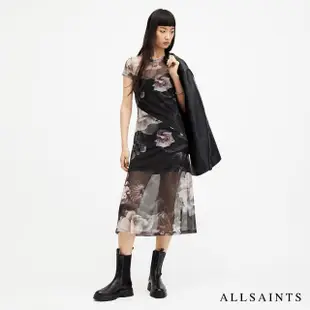 【ALLSAINTS】HANNA VALLEY 透膚印花中長版洋裝 WD506Z(修身版型)