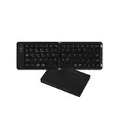 Foldable Bluetooth Keyboard Rechargeable Wireless Full Size Travel Keyboard Compatible with iOS Android Windows-Black