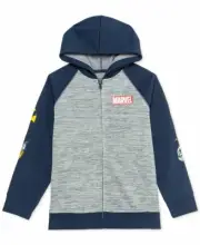 Marvel Big Boys Avengers Hero Heads Colorblocked Full-Zip Hoodie Size XL NWT