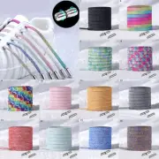 1Pair Elastic Flat Shoe Laces 100 CM Glitter No Tie Shoelaces Shoe Accessories