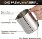 12oz Milk Frothing Pitcher Stainless Steel Espresso Latte Steaming Creamer Cup