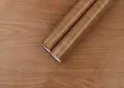 [JLHOUSE] AU30034-3 Brown Wood Grain Self-Adhesive Removable Wallpaper Wood Grain Texture Peel & Stick Easy to Clean Wallpaper for Bedroom Dining Room Bookshelf Cabinet Lining Decoration (45x300cm)