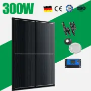 300W 12V Solar Panel Kit Mono Home Caravan Camping Battery Charging Controller