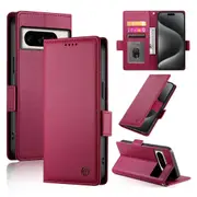 Wallet Case for Google Pixel 8 Pro,Slim Protective Shockproof Case With Card Holder,Premium PU Leather Kickstand-Red