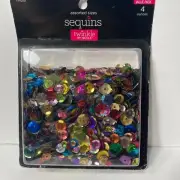 Craft Sequins 4oz Multi Color Sizes Round Circle Assorted