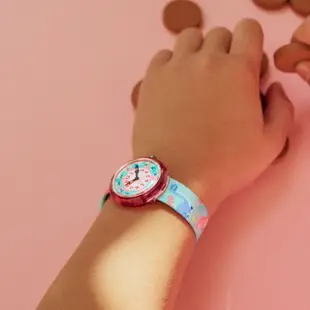【Flik Flak】兒童手錶 DINO PARTY 兒童錶 編織錶帶 瑞士錶 錶(31.85mm)