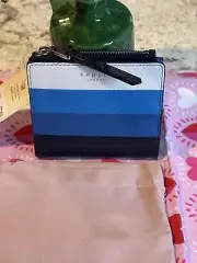 NEW RADLEY LONDON Leather SUMMER STREET - STRIPE SMALL BIFOLD PURSE In Ink Blue