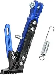 Motorcycle Rear Wheel Stand Motorbike Bicycle Adjustable Metal Foot Side Stand Motorcycle Kickstand Kick Bracket Supportor Motorcycle Accessories Lift Stand(Blue)