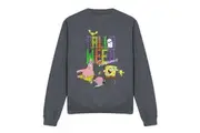 SpongeBob SquarePants Unisex Adult Screams Halloween Sweatshirt (Charcoal) - UTTV12599