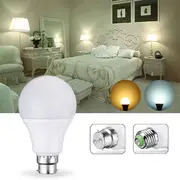 E27 B22 5W 10LEDs Warm White Pure White Light Control Bulb No Flicker Energy Saving AC85-265V E27 PURE WHITE