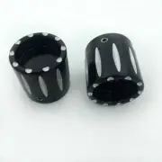 Front Axle Cover Cap Nut For Harley Sportster XL883 XL1200 Black Hollow CNC Cut