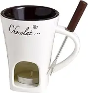 Butter Heating Fondue Fork, Fondue Mug Hot Pot, Ceramic Melting Cup, Butter Warmer Melting Pot, Tea Light Melting Pot, Candy and Caramel Melter, Versatile Fondue Tool, for Hot Coffee