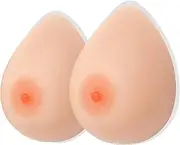 [DAZFKJXSPYX] Lifelike Silicone Breast Prosthesis Teardrop Shaped Bra Enlargement Inserts for Mastectomy Recovery Transgender Cosplay Soft Breast Pads, 1400g/pair