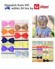 Newborn Baby Girl Kids Hair Head Band Thin Elastic Stretch Bow Knot Tie Headband