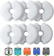 Cat Water Fountain Filters 6 Packs, Rispetit Pet Water Fountain Replacement Filters for Cat Fountain 2-2.5L/ 67-84 oz, Cotton Activated Carbon Cat Fountain Filters with Triple Filtration