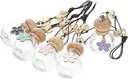 Hoement Decorative Daisy Pendant Car Perfume Bottles Aroma Diffuser Bottles Fragrance for Car Empty Perfume