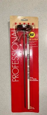 Vintage Pyrex 13” Extra Long Candy / Deep Fry Thermometer New