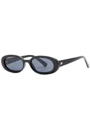 LE Specs Outta Love Oval-frame Sunglasses - Black ONE SIZE