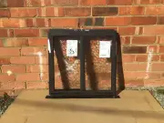 600h x 610w SLIDING Window Aluminum BATHROOM GLASS TEXTURA MONUMENT