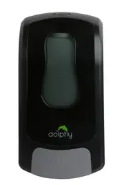 Dolphy Manual ABS Soap & Sanitiser Dispenser 1000ml - Wall Mounted Refillable Unit for Liquid Soap, Shampoo & Lotion - Black