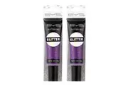 2PK BYS Purple Glitter Sparkle 17ml Makeup Cosmetics Beauty Hair Quick Dry Set
