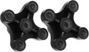 NOLITOY 2pcs Self Standing Quad Base Nonslip Walking Cane Base Quad Walking Stick Tips Replacement Quad Base Replacement Self Standing Tips Self Standing Cane Tips Rubber Black