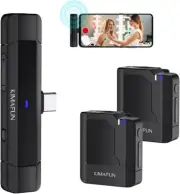 Dual Wireless Lavalier Microphones for Android, USB Type C Port