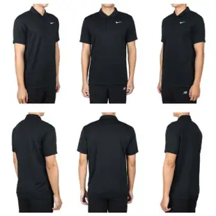 【NIKE 耐吉】男短袖POLO衫-運動 休閒 上衣 高爾夫 網球 DRI-FIT 黑白(DH0858-010)