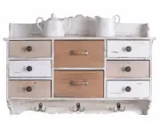 Retro Wall Cabinet Kitchen Shelves Wall Shelf Towel Hook Wall Storage Antique