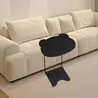 Bear End Table with Wheels Small Side Table for Living Room Small Space