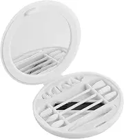 Strogem Reusable Cotton Swabs with 1 Mirror for Makeup Application and Cleaning, Multifunctional Portable Washable Silicone Q-Tip (white)