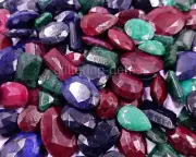 Natural 120 Ct Big Mix Ruby Emerald Sapphire Lot Certified Mix Cut IGL Gems 5JSJ