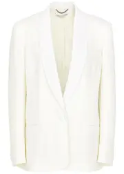 Stella Mccartney Single-breasted Wool Blazer - White - 42 (UK10 / S) 42 (UK10 / S)