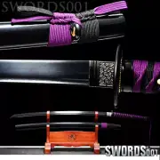 manganese steel Japanese samurai Sword Katana battle ready sharp Black blade